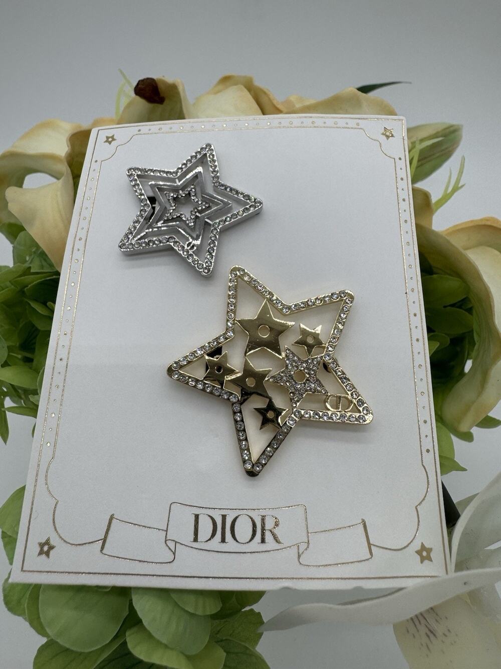 DIOR 2025 Holiday GWP STAR Hair Clips Limited Edition NEW